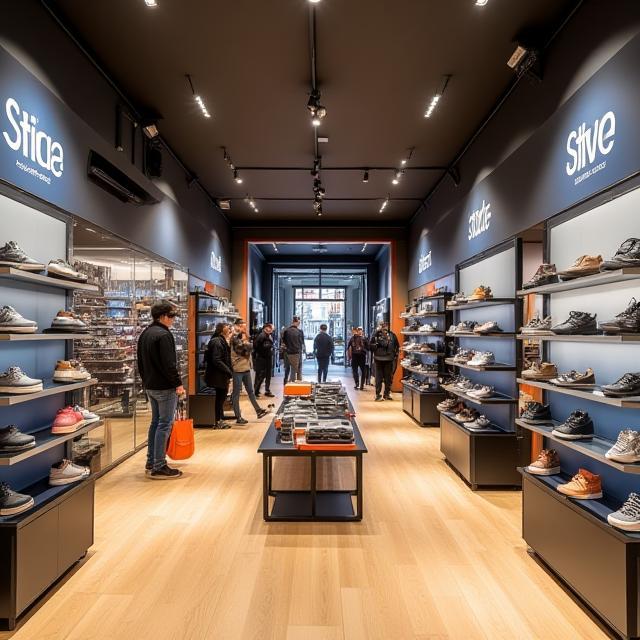 Inside view of Stride UK's flagship store on Market Street